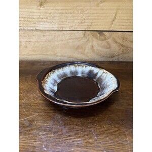 Vintage McCoy Pottery Brown Drip Glaze Au Gratin Dish American Art Pottery #0871